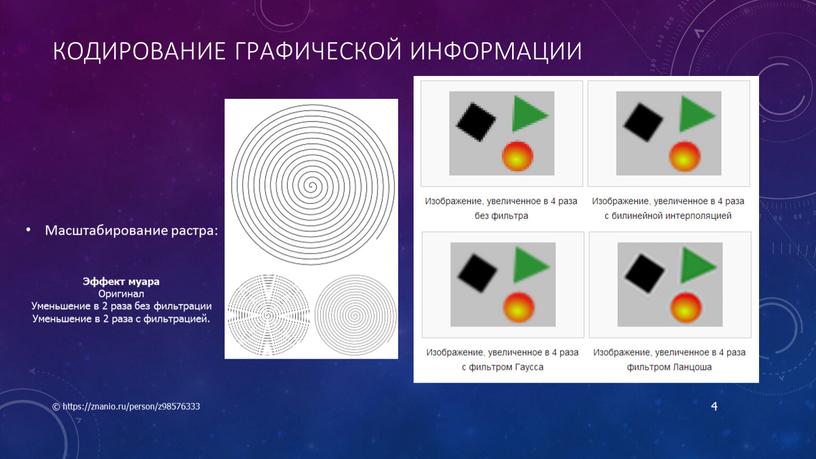 Кодирование графической информации