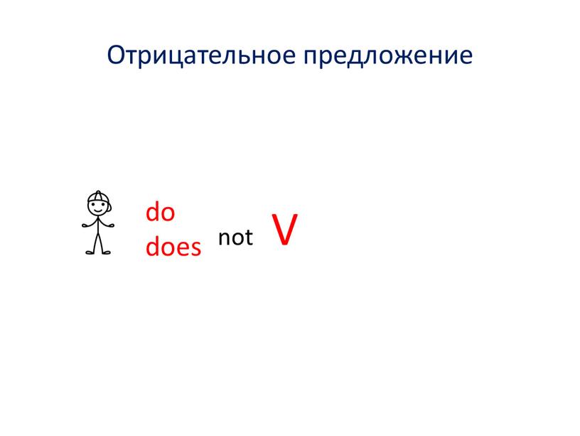 Отрицательное предложение do does not