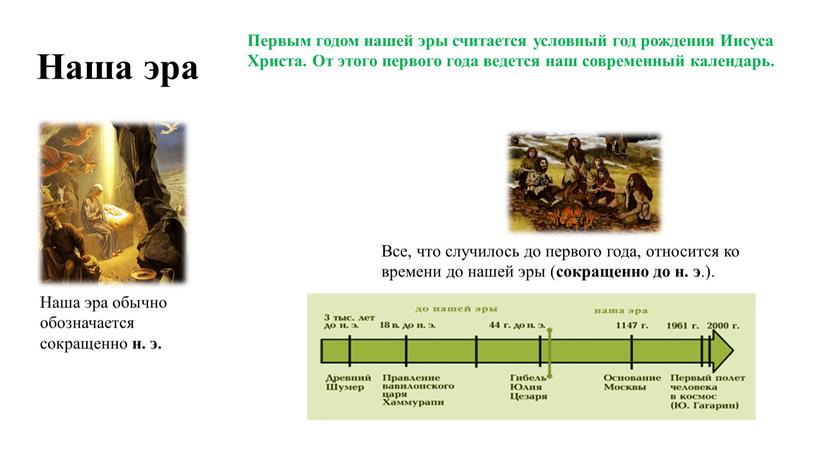 Наша эра Наша эра обычно обозначается сокращенно н