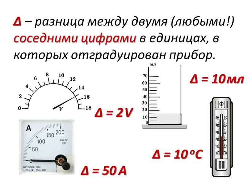 V Δ = 50 A Δ = 10 мл Δ = 10 оС