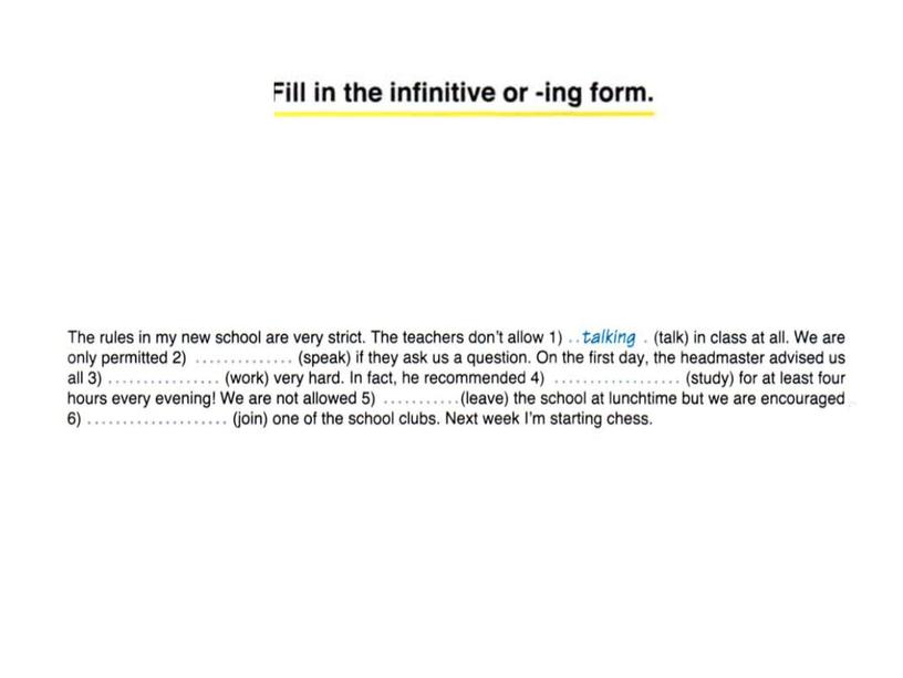 21 Infinitive. Ing-form. Participles. 9 class