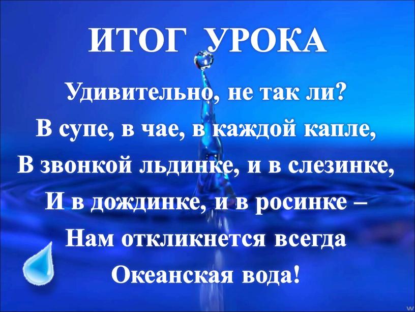 ИТОГ УРОКА Удивительно, не так ли?