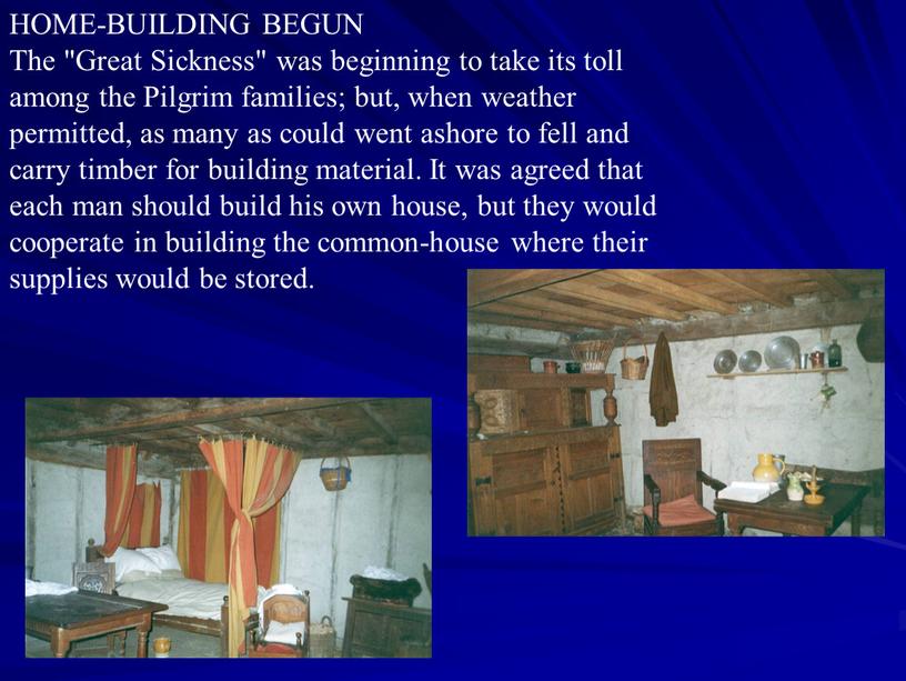 HOME-BUILDING BEGUN The "Great