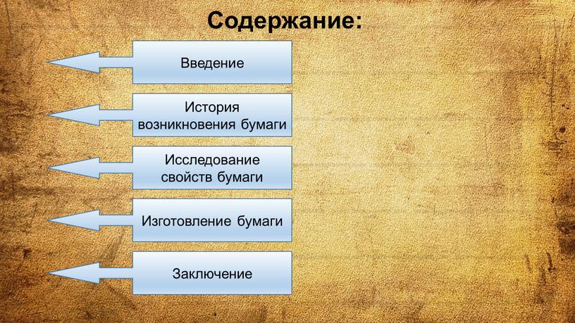 Содержание: Введение История возникновения бумаги