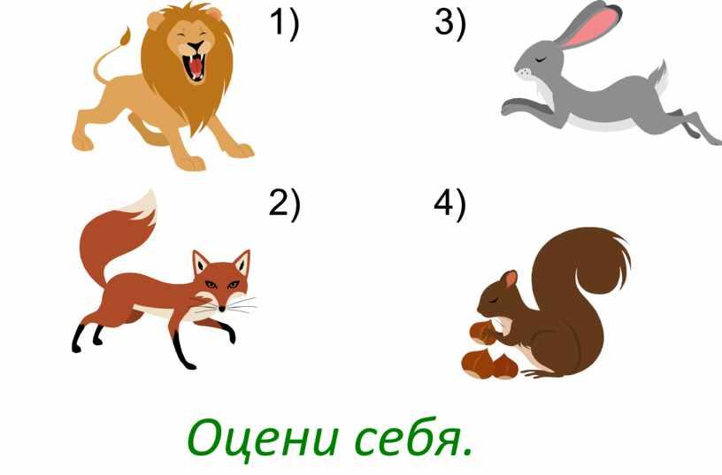 1) 3) 2) 4) Оцени себя.