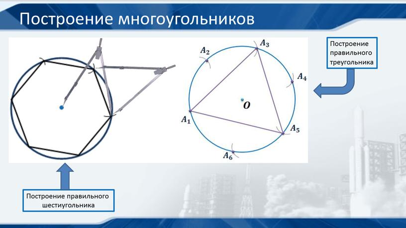 Построение многоугольников Построение правильного треугольника