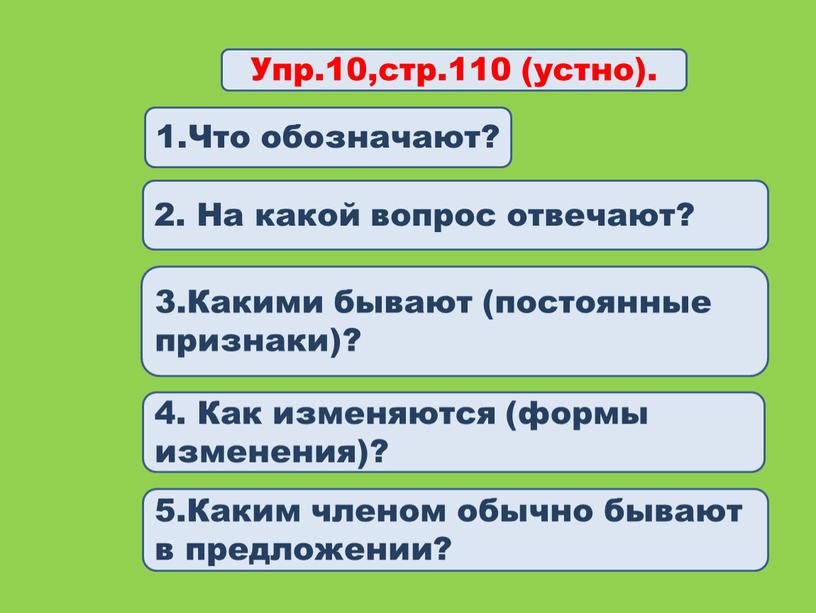 Упр.10,стр.110 (устно). 1.Что обозначают? 2