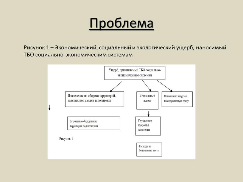 Проблема Рисунок 1 – Экономический, социальный и экологический ущерб, наносимый