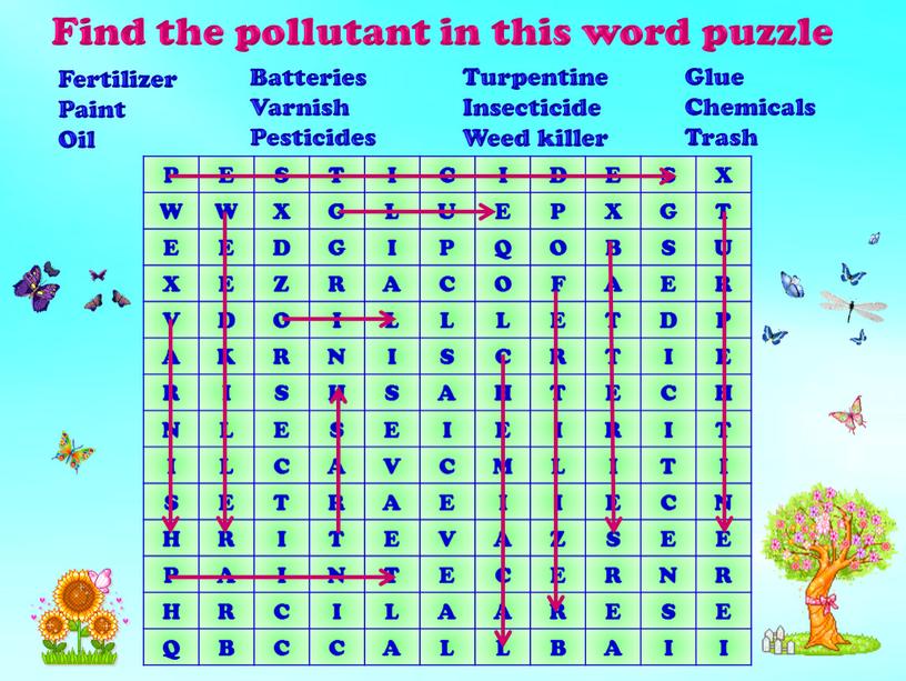 Find the pollutant in this word puzzle