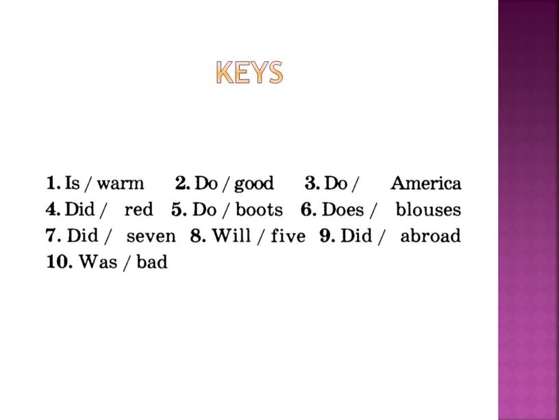 keys