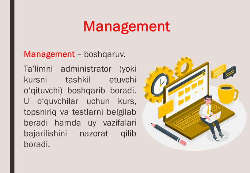 Management Management – boshqaruv