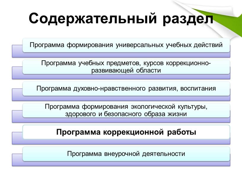 Содержательный раздел