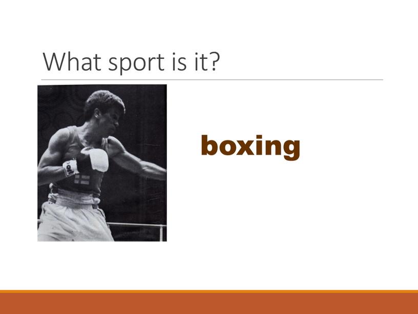 What sport is it? boxing