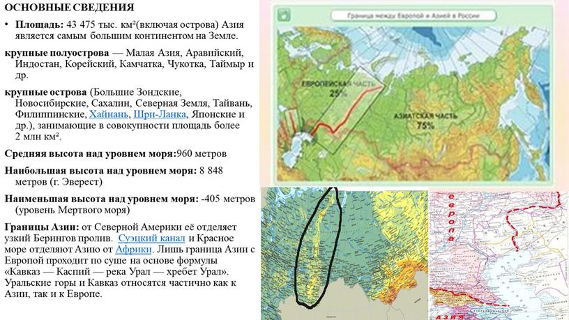 ОСНОВНЫЕ СВЕДЕНИЯ Площадь: 43 475 тыс