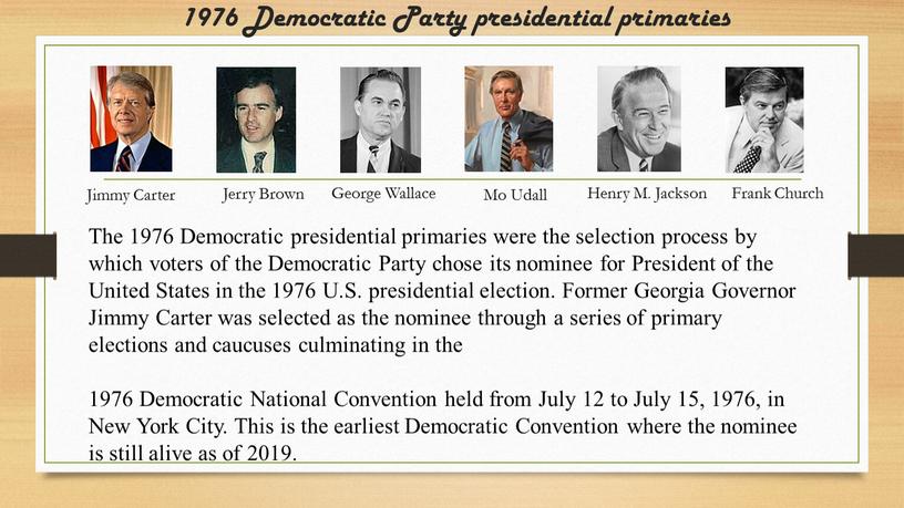 Democratic Party presidential primaries