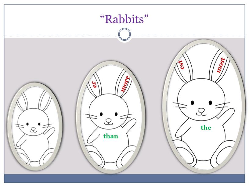 Rabbits” than the er more est most