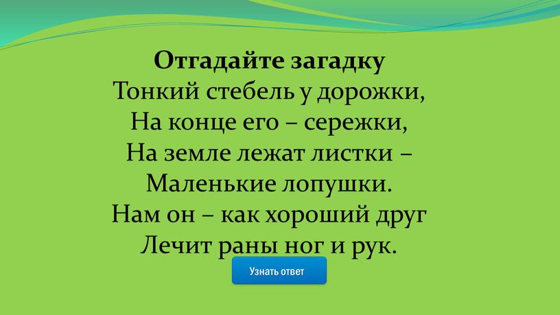 Узнать ответ Отгадайте загадку