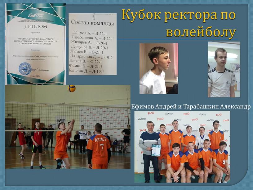 Кубок ректора по волейболу Ефимов