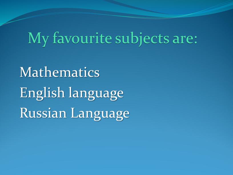 Mathematics English language Russian