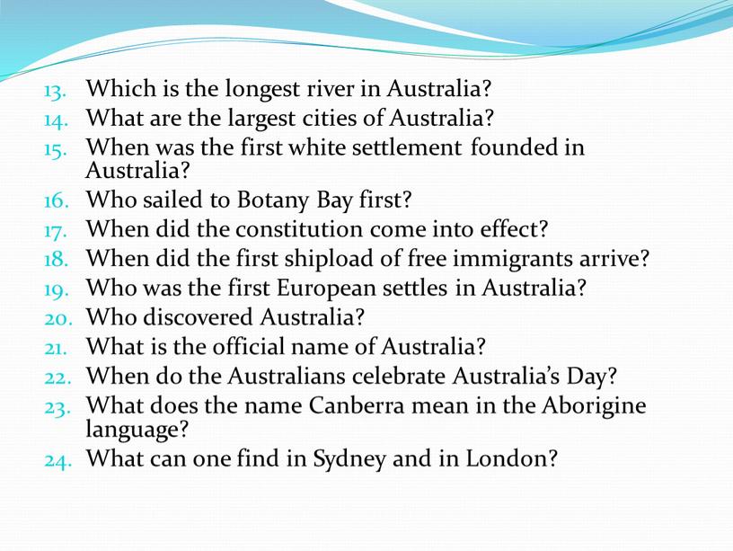 Which is the longest river in Australia?