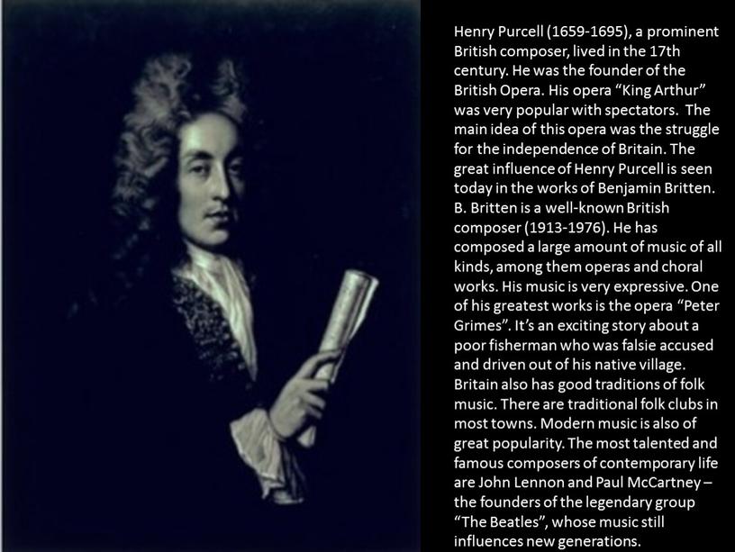 Henry Purcell (1659-1695), a prominent
