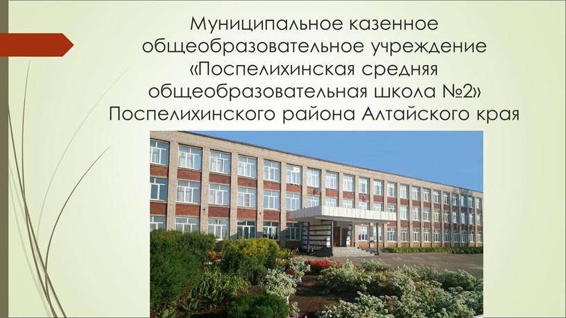 Муниципальное казенное общеобразовательное учреждение «Поспелихинская средняя общеобразовательная школа №2»