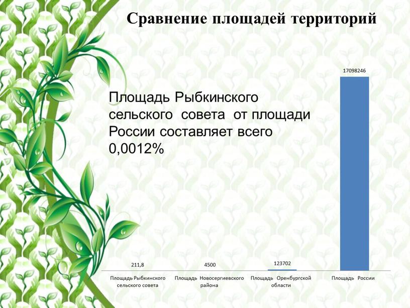 Площадь Рыбкинского сельского совета от площади