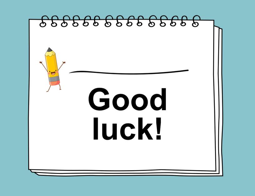 Good luck!