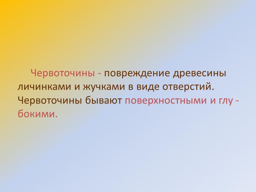 Червоточины - повреждение древесины личинками и жучками в виде отверстий