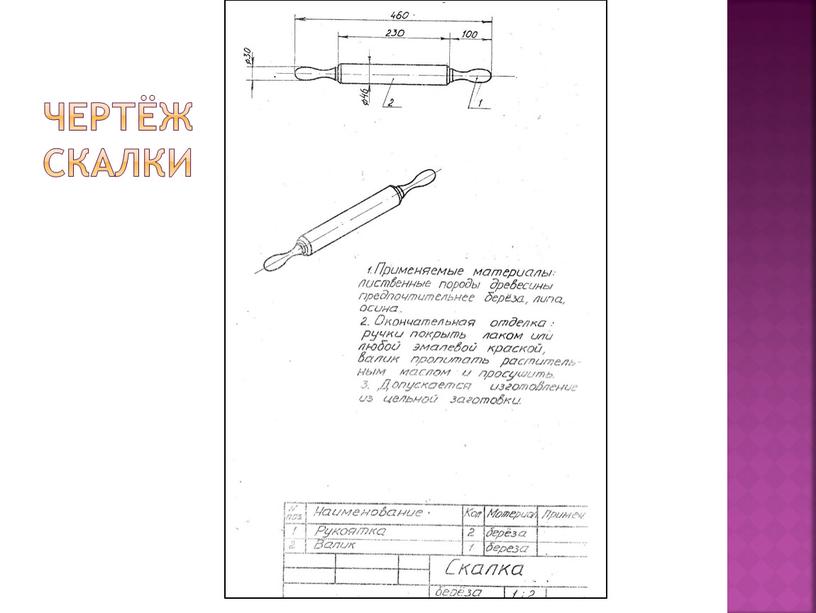 Чертёж скалки