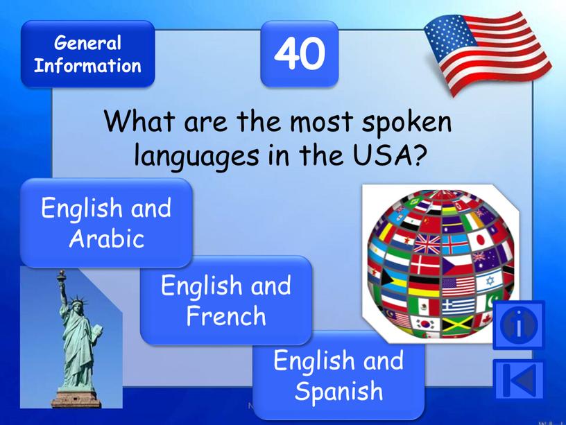 English and Spanish General Information 40