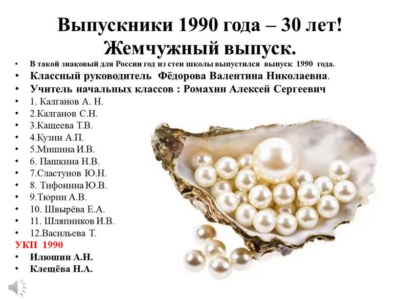 Выпускники 1990 года – 30 лет!