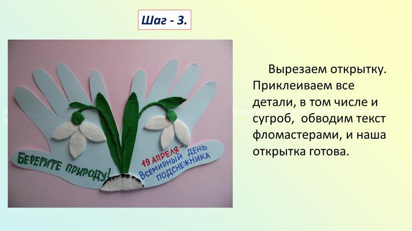 Один ватный диск разрезаем на 4 части, второй – на 2, одну половинку еще раз пополам