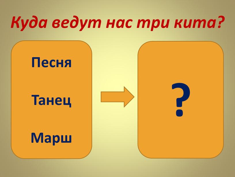 Куда ведут нас три кита? Песня