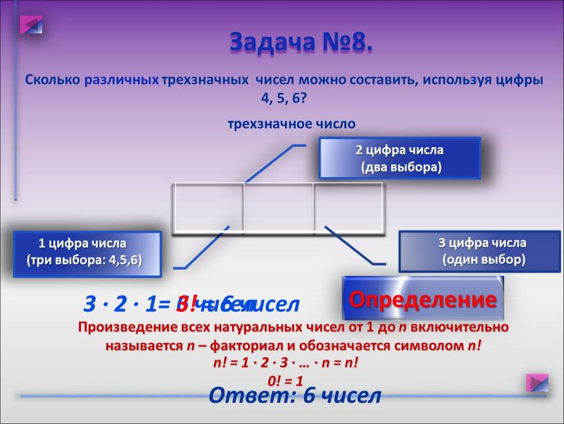 Сколько различных трехзначных чисел можно составить, используя цифры 4, 5, 6?