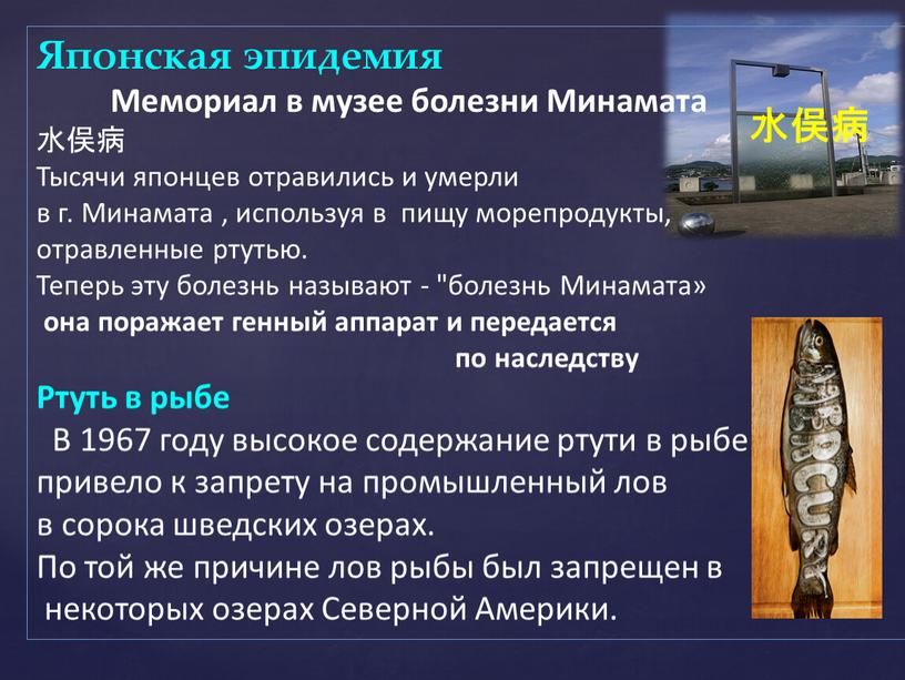 Японская эпидемия Мемориал в музее болезни