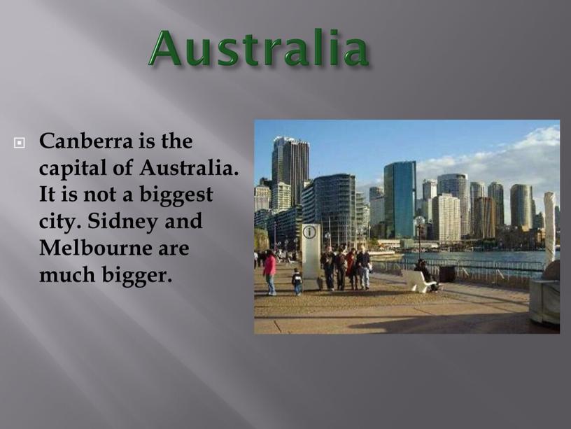 Australia Canberra is the capital of