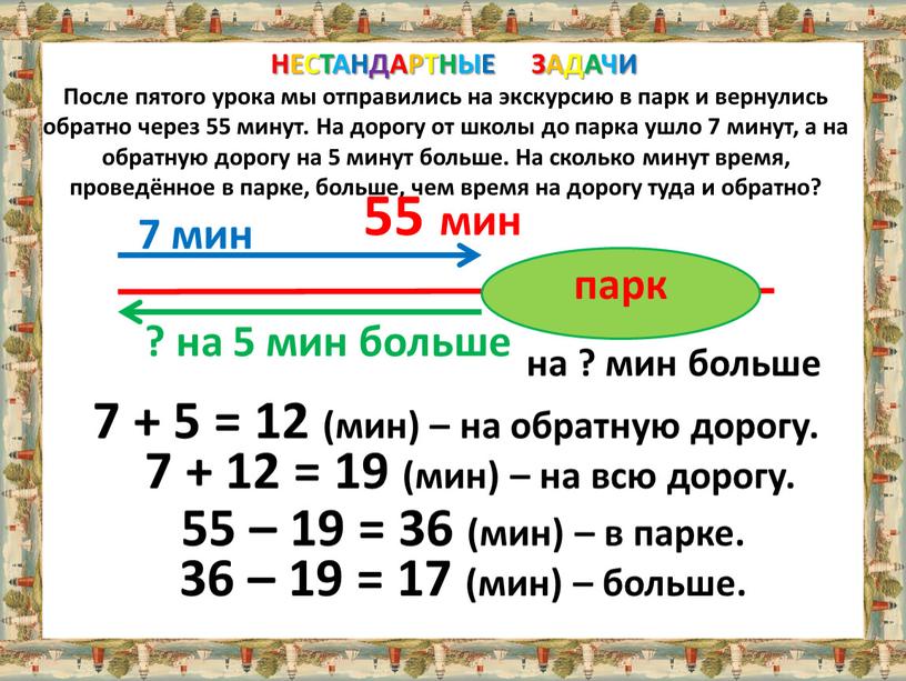 Обратно через. Решение задачи после. Задания после решения задачи. Решение задачи на экскурсию. Ответ после задачи.