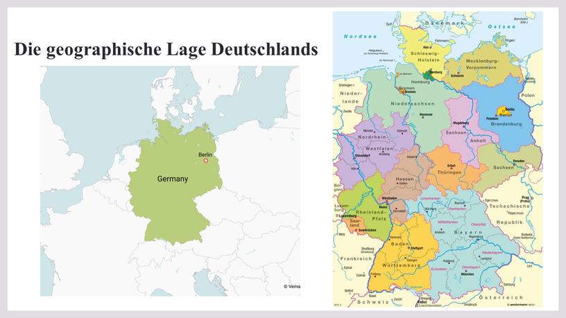 Die geographische Lage Deutschlands