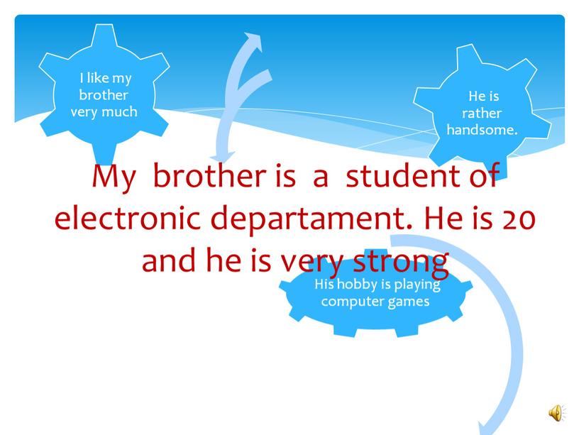 My brother is a student of electronic departament
