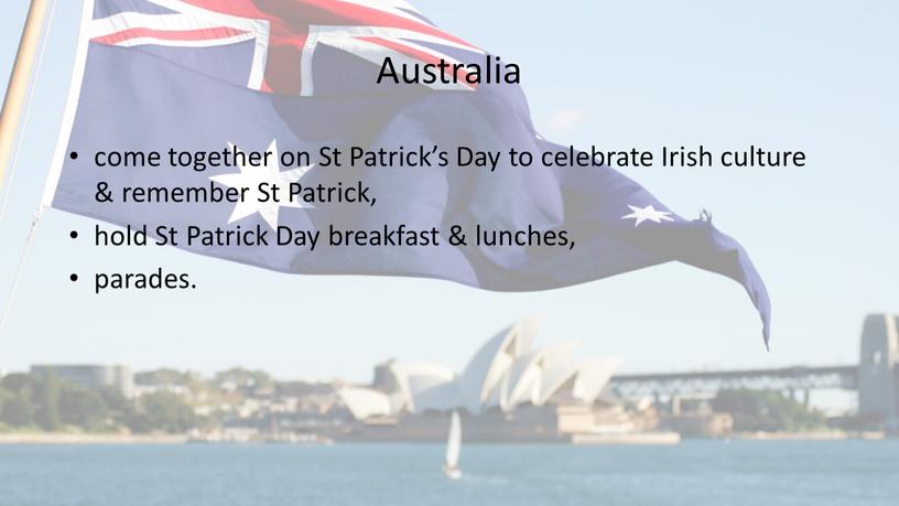 Australia come together on St Patrick’s