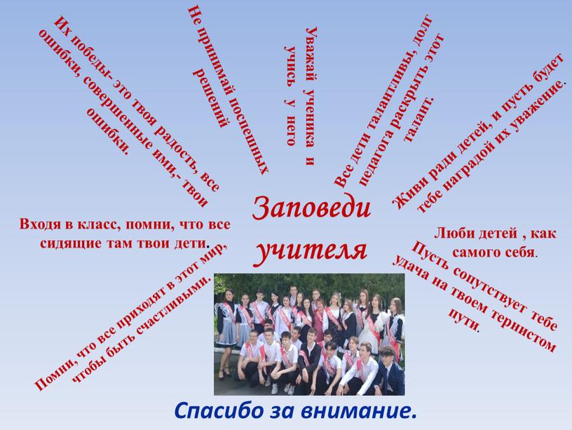 Пусть сопутствует тебе удача на твоем тернистом пути