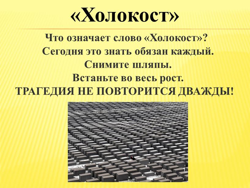 Что означает слово «Холокост»?