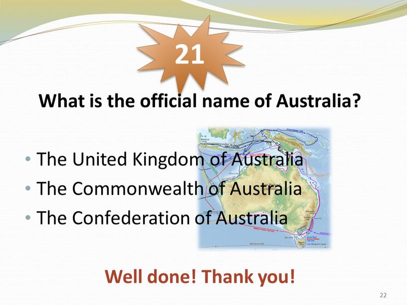 What is the official name of Australia?