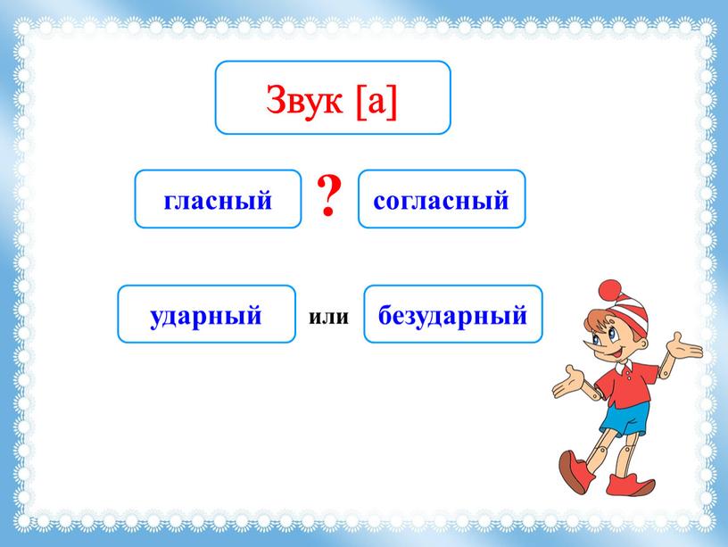 Звук [а] гласный согласный ? ударный безударный или