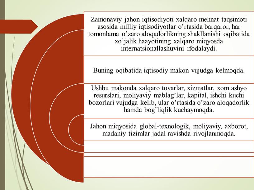 MAMLAKATNING IQTISODIY XAVFSIZLIGINI TA'MINLASH