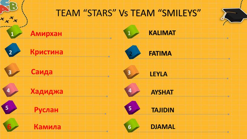 TEAM “STARS” Vs TEAM “SMILEYS”