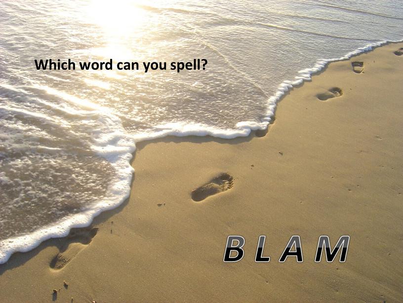 Which word can you spell? B L A