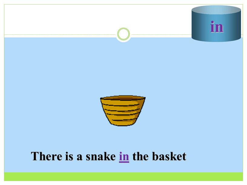 There is a snake in the basket