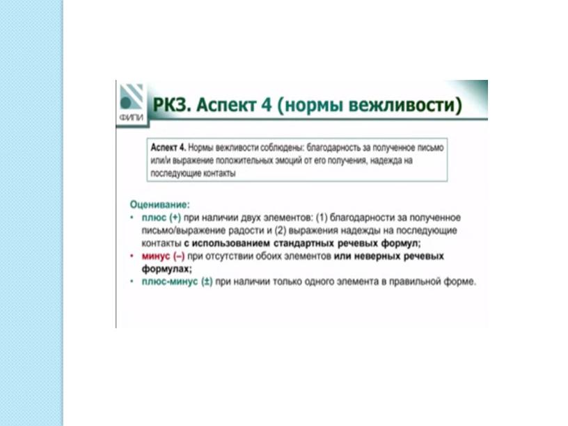 Правила оформления и алгоритм оценивания электронного письма